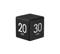 Zeroupshop Minuteur cube à rabat avec capteur de gravité, compte à rebours pour étude de bureau, réveil fort pour la gestion du temps et les jeux (noir)