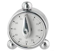 Zeroupshop Minuteur mécanique de 60 minutes avec alarme puissante pour cuisine, cuisine, bureau, école, compte à rebours manuel, design compact en plastique pour la gestion du temps