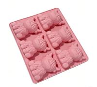 Zeroupshop Moule en silicone en forme de vache pour desserts, moule de cuisson flexible pour chocolat, bonbons, glaces, gadget non de cuisine pour fête de mariage, cadeaux de bricolage, bleu ou rose