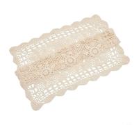 Zeroupshop Nappe carrée en dentelle de coton blanche de 40 cm - Napperon floral creux pour maison, salle à manger, café, décoration d'hôtel et accessoires photo - Housse lavable faite à la main (60 x
