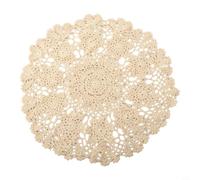 Zeroupshop Nappe Ronde en pour coton Crochetée à Motif Fleuri 40 cm Cuisine