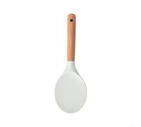 Zeroupshop Pagaie de riz en silicone résistant à la chaleur | Cuillère de service blanche résistante à la chaleur pour ustensiles de cuisine antiadhésifs, design texturé à faible