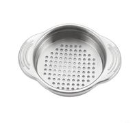Zeroupshop Passoire à canettes en acier inoxydable avec 2 poignées, base antidérapante avec 2 poignées, passoire efficace à 97 trous pour thon, haricots, légumes, outil de cuisine compact