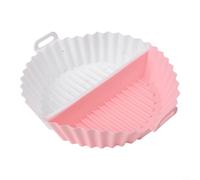 Zeroupshop Plaque de cuisson en silicone à double section, résistante à la chaleur, antiadhésive, pour friteuse à air, four, pain, pâtisseries, passe au lave-vaisselle, gris, 20 cm (C)