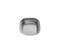 Zeroupshop Plat à sauce en acier inoxydable, assiettes divisées, plateau à épices pour barbecue, cuisine à domicile, support à condiments antirouille pour sauce soja et apéritifs (1 grille)