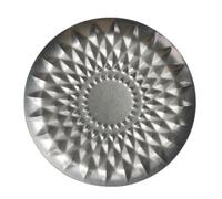 Zeroupshop Plateau de service rétro en acier inoxydable gaufré diamant pour fruits, collations, fêtes, maison, hôtel, plat empilable de qualité 304, bord lisse, facile à laver, ton doré, 20,5 cm