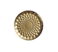 Zeroupshop Plateau de service rétro en acier inoxydable gaufré diamant pour fruits, collations, fêtes, maison, hôtel, plat empilable, bord lisse, facile à laver, doré, 20,5 cm (doré)