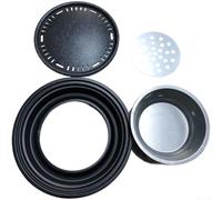 Zeroupshop Poêle à griller ronde antiadhésive, plaque de fer pour barbecue coréen pour griller au charbon de bois sans fumée, répartition uniforme de la chaleur pour la viande et les fruits de mer