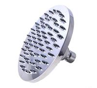 Zeroupshop Pomme de douche à effet pluie de 15,2 cm - Chrome poli - Arroseur fixe en ABS avec rotule pivotante et adaptateur coudé - Remplacement de salle de bain rond propre