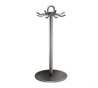 zeroupshop Porte-ustensiles de cuisine rotatif à 360° avec 8 crochets pour spatules cuillères, comptoir - Gris acier carbone - 44 cm (gris acier)