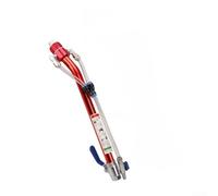 Zeroupshop Pulvérisateur à double tuyau robuste, avec corps en alliage et buses élargies, pour peinture sur pierre, revêtement ignifuge, ciment et mortier, rouge, 50 cm (50 cm)