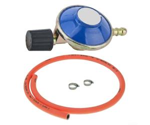 Zeroupshop Régulateur de gaz de camping avec valve réglable en laiton, connecteur basse pression pour cylindres à vis compatible avec Campingaz 901 904 907, avec tuyau de 1,2 m et collier de serrage