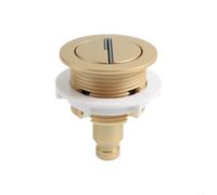 Zeroupshop Robinet de chasse d'eau à double bouton poussoir 38 mm | Valve de vidange d'économie d'eau ABS pour salle de bain, pièce de rechange manuelle or noir 5,3 x 3,75 x 5,9 cm