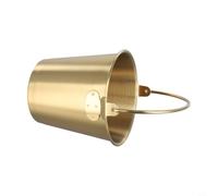 Zeroupshop Seau à glace en acier inoxydable avec poignées, petit gobelet à frites, collations, boissons à la bière froide, bar, karaoké, fête, seau de service 1000 ml (700 ml, doré)