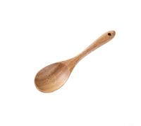 Zeroupshop Service de table en bois anti-fissures, spatule et cuillère en acacia léger, parfait pour la fonte et les woks, excellente pendaison de crémaillère pour les grands-mères (cuillère à salade)