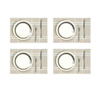 Zeroupshop Set de 4 Dessous de Plate en PVC pour tressé Antidérapant
