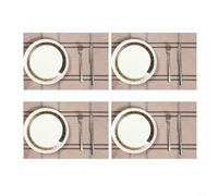Zeroupshop Set de 4 Dessous de Plate en PVC pour tressé Antidérapant