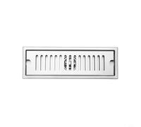 Zeroupshop Siphon linéaire en acier inoxydable pour douches de pièces humides, canal à débit rapide avec double filtre, piège à déchets de sol antirouille, argenté, 30 x 10 cm (30 x 10 cm)