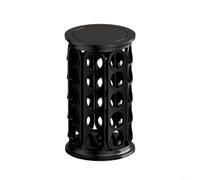 Zeroupshop Support de dosettes de café rotatif à 360 degrés, support de rangement pour capsules, 40 capacités, affichage compact de comptoir de cuisine, ABS blanc (noir)