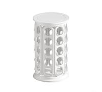 Zeroupshop Support de dosettes de café rotatif à 360 degrés, support de rangement pour capsules, 40 capacités, affichage compact de comptoir de cuisine, ABS blanc (blanc)