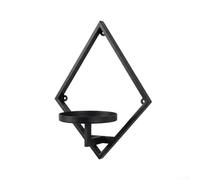 zeroupshop Support mural en forme de diamant pour plantes d'intérieur - Support vertical pour fleurs d'intérieur - Gain de place - Finition noire (triangle)