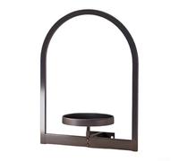 zeroupshop Support mural en forme de diamant pour plantes d'intérieur - Support vertical pour fleurs d'intérieur - Économie d'espace - Finition noire (hémisphère)