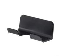 Zeroupshop Support mural pour sèche-cheveux, cintre en plastique avec crochet de cordon pour comptoir de salle de bain, support de rangement à décoller et à coller, noir