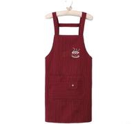 Zeroupshop Tablier de cuisine sans manches en coton pour femme, vêtement de cuisine résistant à l'huile avec style moderne, tissu doux et respirant pour la pâtisserie à la maison, couleur marron