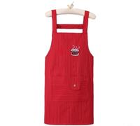 Zeroupshop Tablier de cuisine sans manches en coton pour femme, vêtement de cuisine résistant à l'huile avec style moderne, tissu doux et respirant pour la pâtisserie à la maison, couleur marron