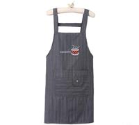 Zeroupshop Tablier de cuisine sans manches en coton pour femme, vêtement de cuisine résistant à l'huile avec style moderne, tissu doux et respirant pour la pâtisserie à la maison, couleur marron (gris
