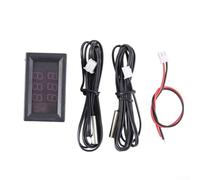Zeroupshop Thermomètre numérique à double affichage, avec 2 sondes, LED pour capteur celsius, DC 4 V-28 V, plage de -50 °C à 125 °C, pour chaudière industrielle Air liquide
