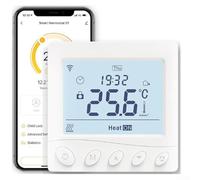 Zeroupshop Thermostat WiFi programmable pour chauffage au sol, pour Alexa et Assistant, contrôleur de pièce à écran tactile, avec télécommande par application, pour systèmes électriques au sol et