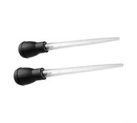 Zeroupshop Tube séparateur de graisse en plastique pour barbecue 30 ml avec | Lot de 2 pièces, capacité de 30 ml, garde la viande juteuse, idéal pour griller, application facile de la graisse