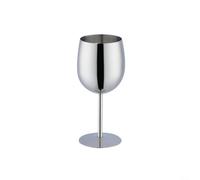 Zeroupshop Verre à vin isotherme à double paroi en acier inoxydable, 350 ml, pour bar, cocktail, pique-nique, piscine, événements en plein air, aventure, rouge et bleu (argent)