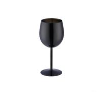 Zeroupshop Verre à vin isotherme à double paroi en acier inoxydable, 350 ml, pour bar, cocktail, pique-nique, piscine, événements en plein air, aventure, rouge/bleu (noir)
