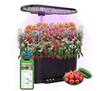 Zertylre Système de culture hydroponique WiFi, 15 douilles, Smart Herb Garden Kit pour intérieur, jardin intérieur avec lumière de croissance LED 36 W, réservoir d'eau 5,5 l, système de pompage