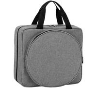 zeryor Sac de rangement portable pour projets de broderie avec plusieurs poches pour kits de point de croix, aiguilles et fournitures uniquement, gris, Couleur unie
