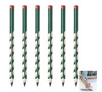 Zescyha 6 Pièces Crayon Graphite, Crayon Papier HB Ergonomiques pour Gaucher Droitier, Crayon à Papier Triangulaires Fins avec Empreintes Préformées pour Apprentissage de l’Écriture à l’École