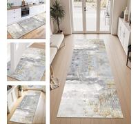 ZESEWU Tapis de Passage Tapis Cuisine Devant Evier Lavable Antiderapant 40X450CM TapisCouloir Paillasson Interieur Gris Bleu Marron Tapisd'Entrée Moquette Polyester Salon Chambre d'enfant Buanderie