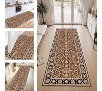ZESEWU Tapis de Passage Tapis Cuisine Devant Evier Lavable Antiderapant 40X60CM TapisCouloir Paillasson Interieur Marron Noir Blanc Tapisd'Entrée Moquette Polyester Salon Chambre d'enfant Buanderie