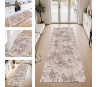 ZESEWU Tapis de Passage Tapis Cuisine Devant Evier Lavable Antiderapant 70X250CM TapisCouloir Paillasson Interieur Marron Gris Tapisd'Entrée Moquette Polyester Salon Chambre d'enfant Buanderie