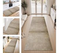 ZESEWU Tapis de Passage Tapis Cuisine Devant Evier Lavable Antiderapant 80X250CM TapisCouloir Paillasson Interieur Marron Gris Tapisd'Entrée Moquette Polyester Salon Chambre d'enfant Buanderie