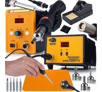 Zestaw 2 stacji Rosfix 937d+ i HOT-AIR 858d+ z matą 300x200 mm i 5 grotami typu 900M