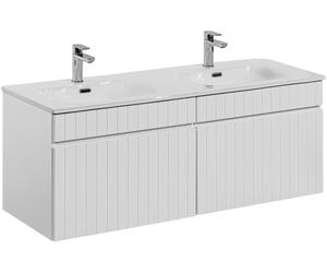 Zestaw Comad Iconic White szafki 60 cm i 60 cm i umywalka meblowa 120 cm podwójna biały SET ICW-SKY 120 CM