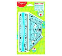 Maped Mini kit de géométrie Flex - Incassable 4 pièces - Bleu
