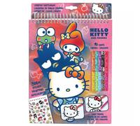 Zestaw kreatywny z kredkami 10 kolorów oraz naklejkami Hello Kitty HK50144 Kids
