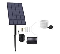 Zestivra Aérateur de bassin solaire - Kit de pompe à air extérieur, pierre à bulles d'oxygène, système de tuyau flexible | 6 V 2 W Équipement de circulation d'eau flottant pour aquariums de jardins