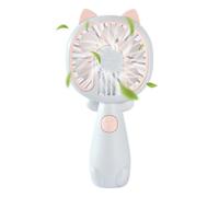 Zestivra Petit ventilateur de poche, petit ventilateur à main | Ventilateur personnel rechargeable USB de dessin animé,Ventilateur personnel de chat mignon, mini tenu dans la main