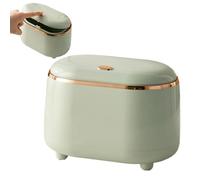 Zestivra Table Top Trash Can - Desk Garbage Bin, Waste Organizer | Press-Top Mini Bin for Bedroom Use, Home, Car Console, Creative Tiny Can for End Tables, Small Spaces, Modern Decor