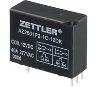 Zettler Electronics AZ2501P2-1C-12DK Relais pour circuits imprimés 12 V/DC 50 A 1 inverseur (RT) 1 pc(s)
